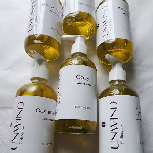 Unwind Collection: Black Rose Scented Body Oil