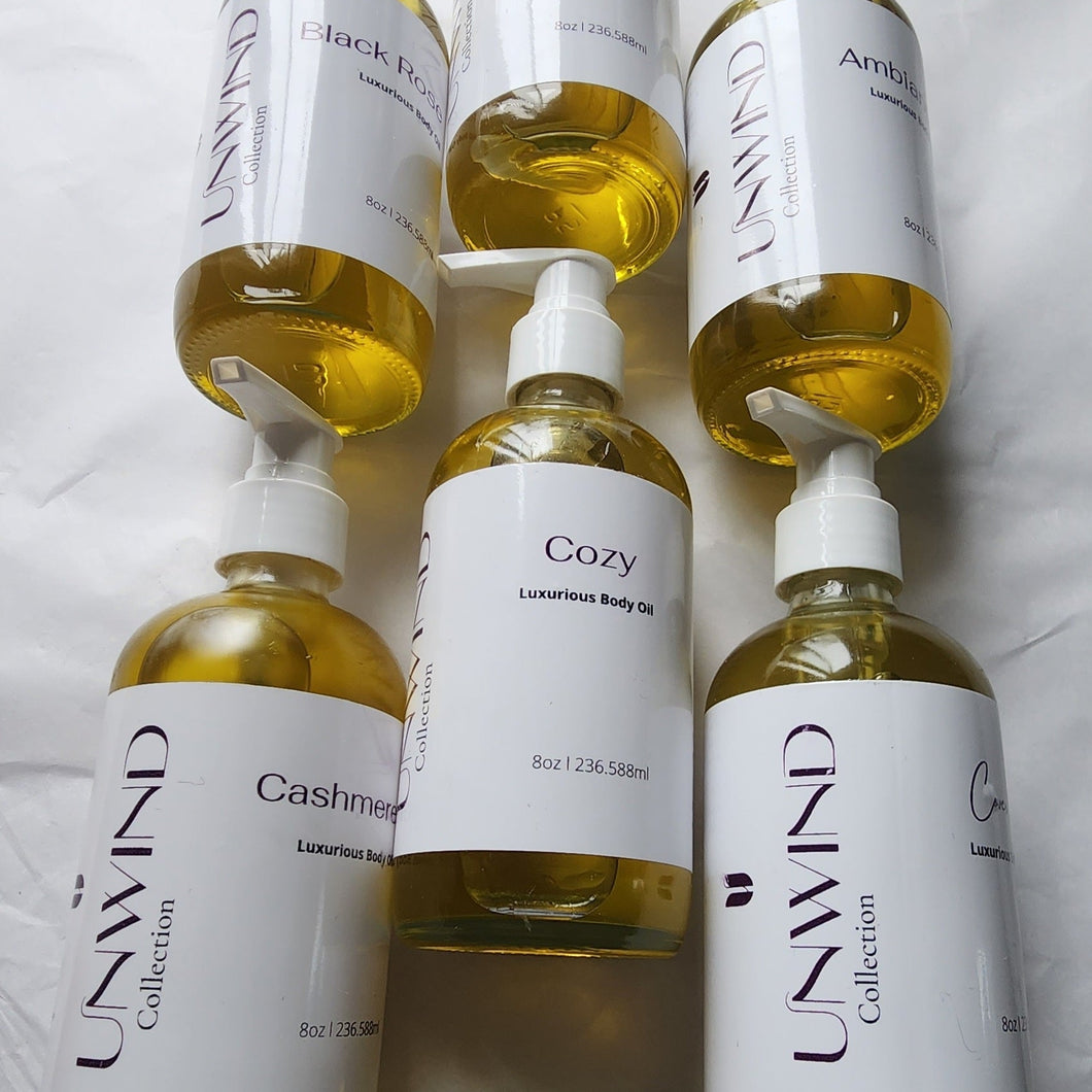Unwind Collection: Black Rose Scented Body Oil